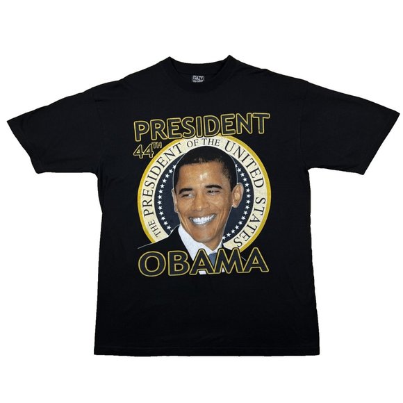 Barack Obama Vintage Graphic T Shirt Men XXL Rap Hip Hop 44th U.S President - Picture 1 of 16